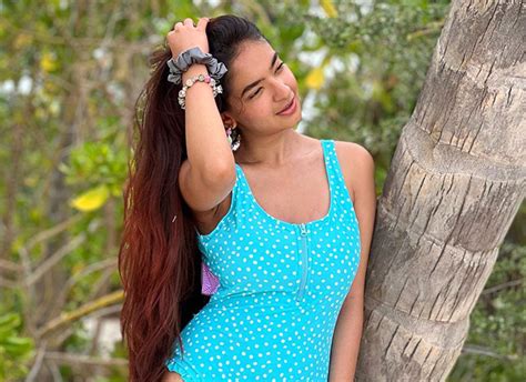 Anushka Sen Sizzles In A Hot Blue Monokini From Her Maldives Vacation Bollywood News