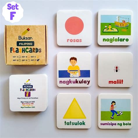 Buksan Filipino Flashcards Set F Mga Pang Uri At Pandiwa