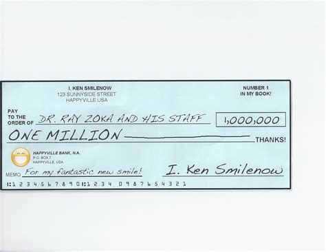 Assume you need to write a check for one thousand five hundred dollars and twenty cents ($1500.20). Fake 1 Million Dollar Check - New Dollar Wallpaper HD ...
