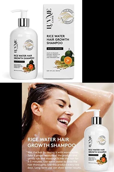 Luv Me Care Rice Water Hair Growth Shampoo With Biotin Rice Water For