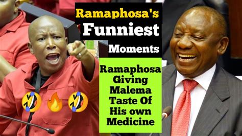 Ramaphosa Grilling Cic Julius Malema Hard In Parliament Youtube