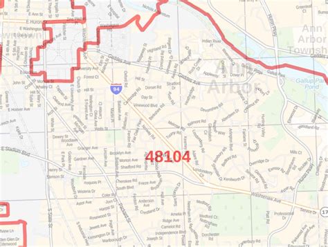 michigan zip code map printable