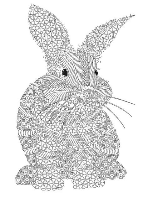 45 Clever Images Bunny Coloring Pages For Adults Adult Difficult