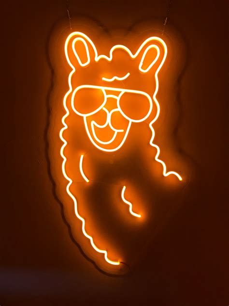 Llama Neon Sign Alpaca Neon Light Alpaca Lamp Llama Wall Etsy Uk