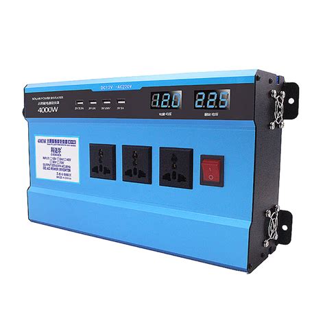 4000W Solar Inverter 12/24V DC to 220V AC Pure Sine Wave Inverter