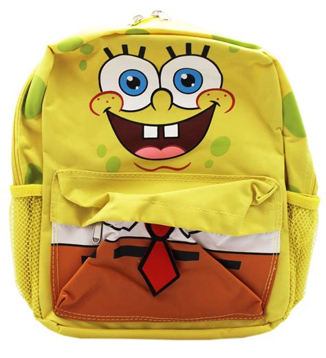 Spongebob Squarepants Face And Clothes Yellow Small Kids Backpack 12in
