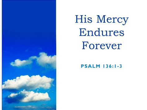 Ppt His Mercy Endures Forever Powerpoint Presentation Free Download