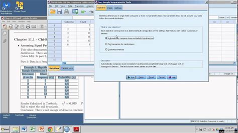 There is an example of this in section 7.1 of the lock5 textbook. Chi-Squared Goodness of Fit Test with SPSS - Equal ...
