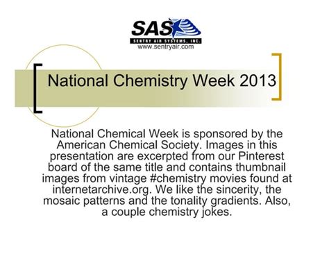 National Chemistry Week 2013 Ppt