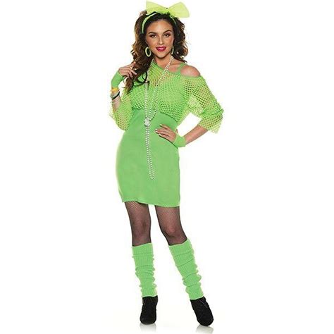 Underwraps Womens Totally 80s Neon Green Costume 80s Theme Party Outfit