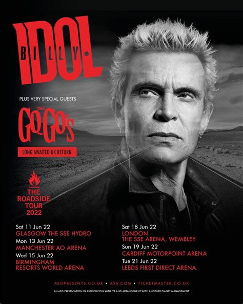 Billy Idol Announces Uk Arena Tour With The Go Gos