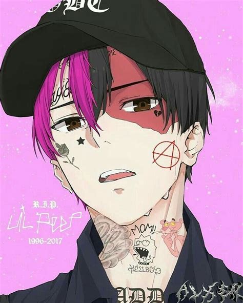 Pin By Bunny On Shoto Anime Rapper Lil Peep Hellboy Rapper Art