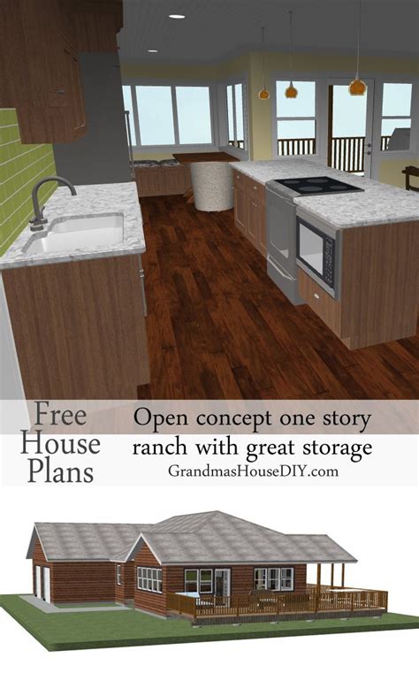 Garage house plans house plans one story contemporary house plans ranch house plans bedroom house plans story house. Free House Plan: An easy going one story ranch! - Grandmas ...