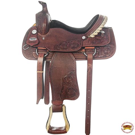 15 In Western Horse Saddle Leather Ranch Roping Cowboy Hilason