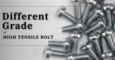 Different Grades Of High Tensile Bolts Wrights Auto Supplies