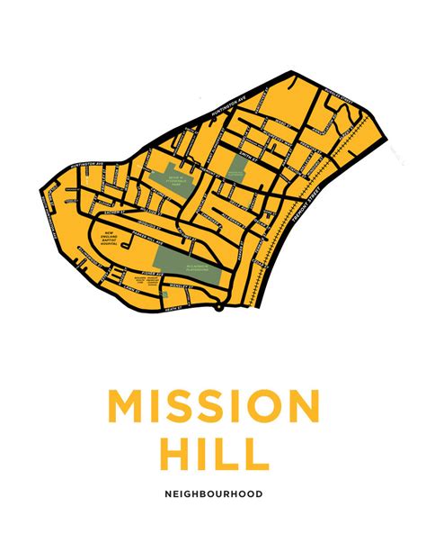 Mission Hill Neighbourhood Map Print Jelly Brothers