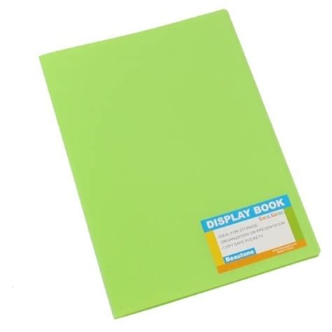 Beautone Display Book Fixed Tropical Pp A4 20 Pockets Lime Impact