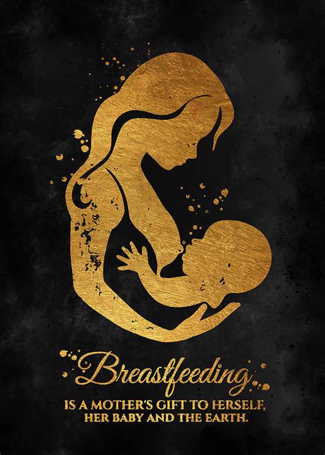 Watercolor Breastfeeding Mother Quote Watercolor Print Mom Newborn