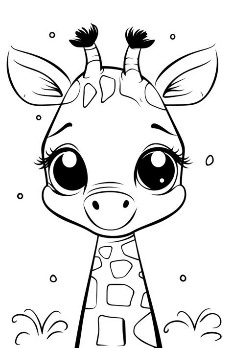 Free Easy To Print Baby Animal Coloring Pages Giraffe - vrogue.co