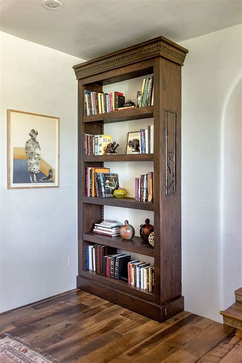 Dark Wood Bookcase With Doors Bookshelf Camp