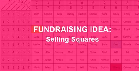 50 Square Grid Fundraising