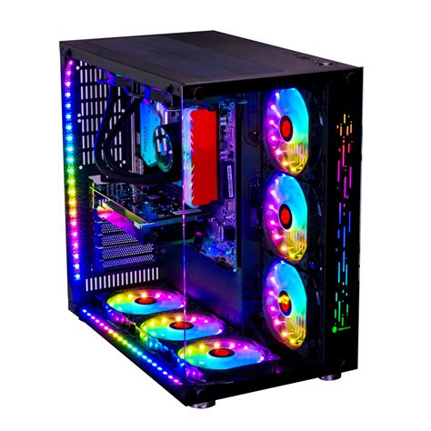 LUO BIN 2 Gaming PC Case Mid Tower With RGB 7-Fans - PC Kuwait