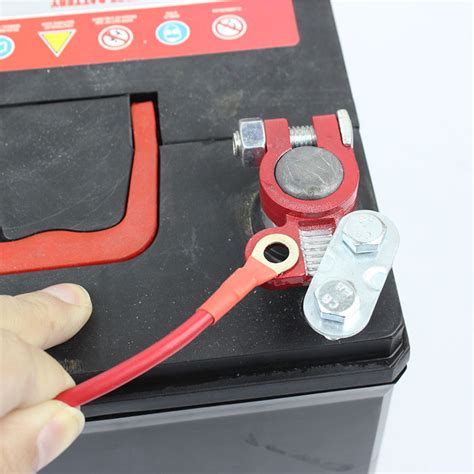 When a battery is supplying electric power, its positive terminal is the cathode and its negative terminal is the anode. Red black car battery clip painted wiring piles inverter ...
