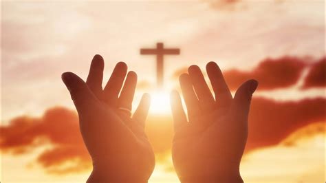 Crosses With Praying Hands Wallpaper