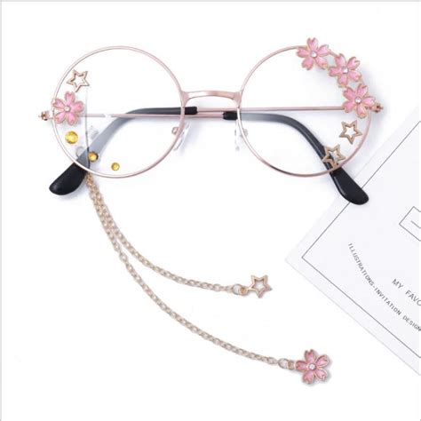 japanese pink sakura blossom fake glasses syndrome cute kawaii harajuku street fashion store