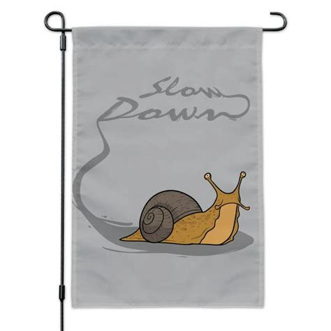 Snail Trail Slow Down Garden Yard Flag