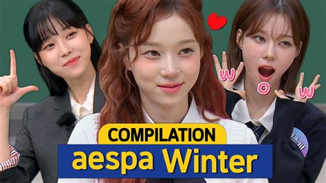 Knowing Bros Cute Aespa Winter Compilation Youtube