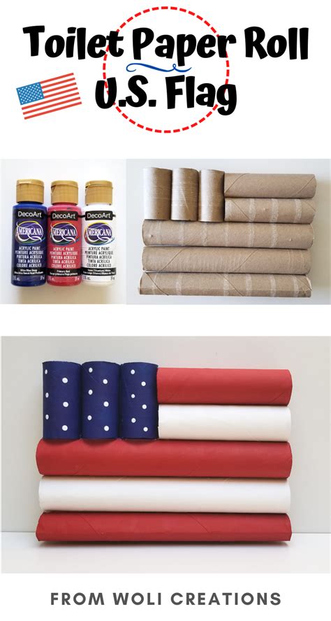 Toilet Paper Roll Us Flag Summer Crafts Woli Creations Toilet