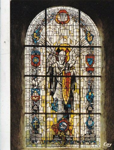 Saint Mere Eglise Stained Glass Window Of Veterans France Postcard