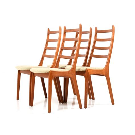 Set Of 4 Kai Kristiansen Dining Chairs In Teak 115697