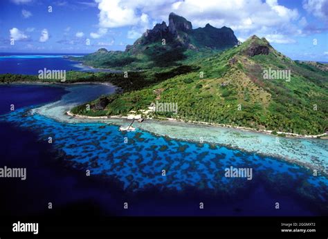 French Polynesia Bora Bora Island Aerial View Stock Photo Alamy