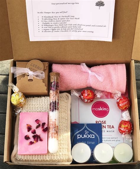 Luxury Pamper Box Package Self Care Pamper Box Birthday Etsy