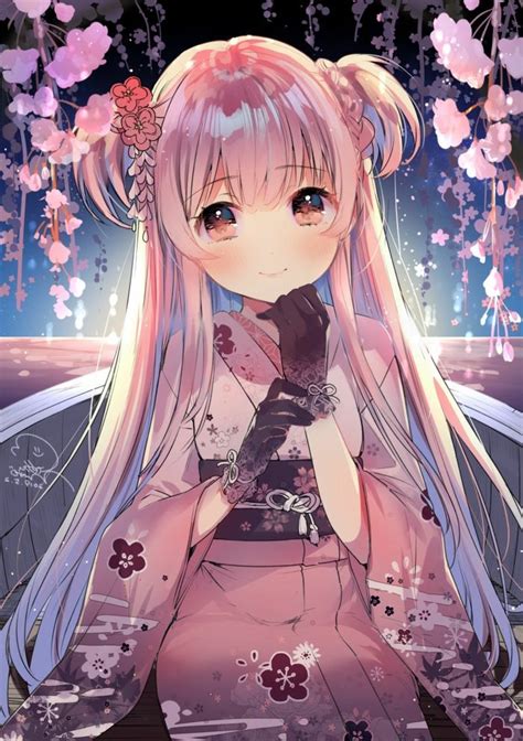 Cute Anime Wallpaper Mädchen In Rosa Lächelnd Süß Rosa Kirschenbäume Noragami Anime Anime Neko