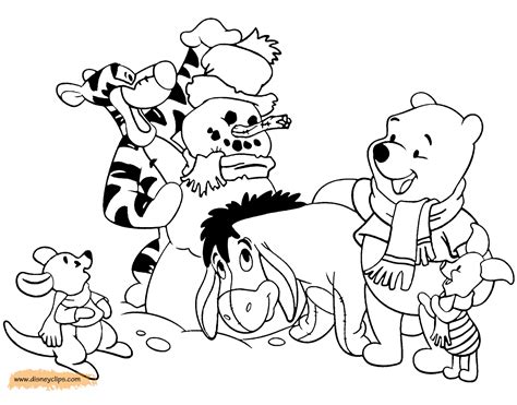 Coloring Page Of Winnie The Pooh Tigger Piglet Eeyore And Roo