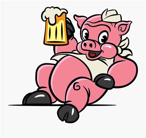 Clip Art Bbq Pig Clip Art Pig Drinking Beer Cartoon Free