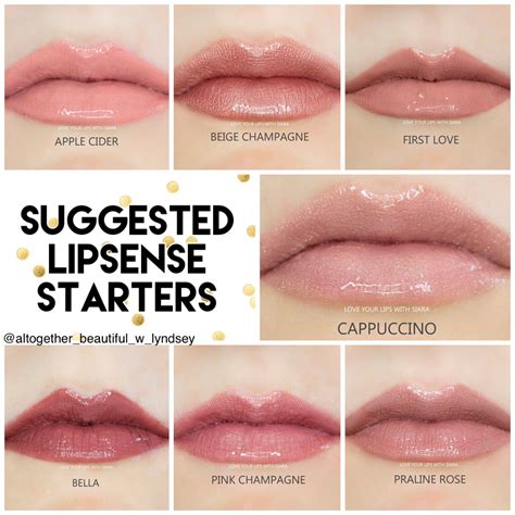 Suggested LipSense Starter Colors For LipSense And Or SeneGence Orders