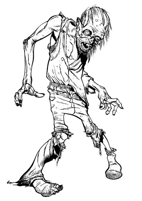 25 Scary Zombie Coloring Pages Vinaleonard