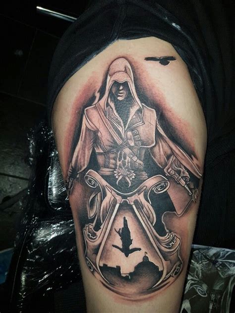 My Assassin S Creed Tattoo For Ezio Assassins Creed Tattoo Assassins
