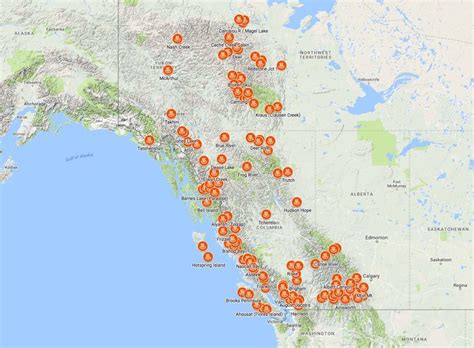 Hot Springs Map For Western Canada Interactive And Free