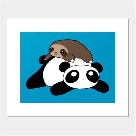 Little Sloth And Panda Panda Posters And Art Prints Teepublic