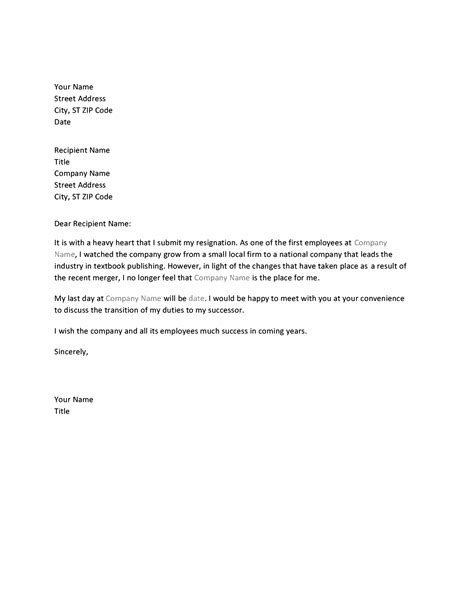 Free Resignation Letter Templates And Examples Extras