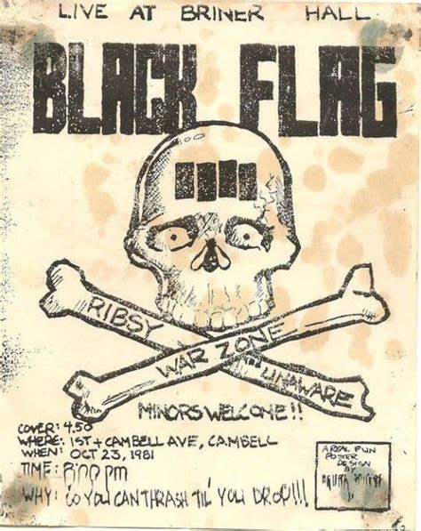 Everything Went Black Flag Punk Poster Black Flag Vintage Concert