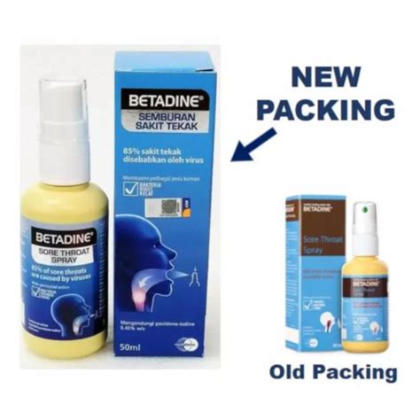 Buy 1 X Betadine Sore Throat Spray 50ml Throat Pain Swelling Discomfort