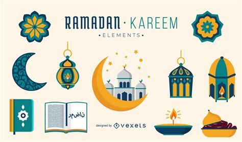 Descarga Vector De Colecci N De Elementos De Ramadan Kareem