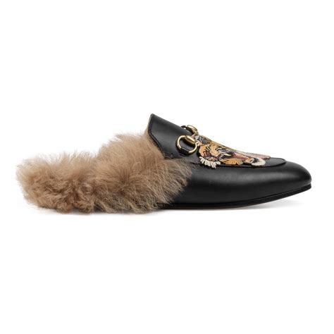 Gucci Princetown Leather Slipper In Black Lyst