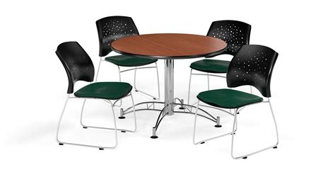 Ofm Multi Use Break Room Package 42 Round Table With Stars Stack